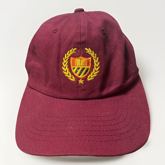 Bel-Air Athletics Burgundy Crest Logo Strapback Hat Cap Adjustable Fresh Prince - Picture 1 of 7